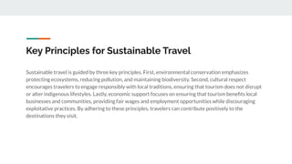 Sustainable Travel: A Responsible Approach to Tourism | PDF