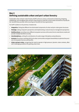 Image showcasing Sustainable Urban and Peri-urban Forestry. | PDF