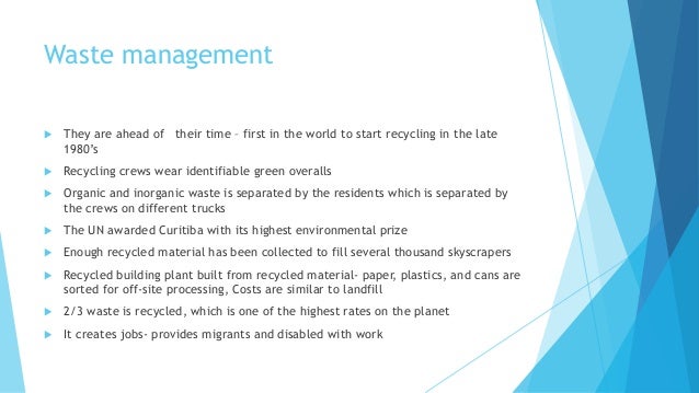 Sustainable urban environment Curitiba Brazil