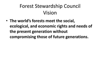 Sustainable use of tropical rainforests | PPTX