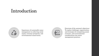 Sustainable Approaches in Water Management | PPTX