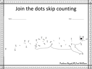 Join the dots skip counting
 