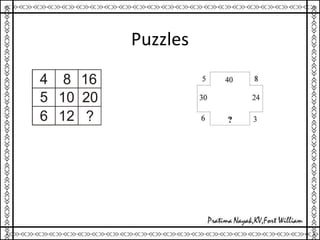 Puzzles
 
