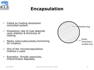 Encapsulation Solubility sustained DDS.ppt