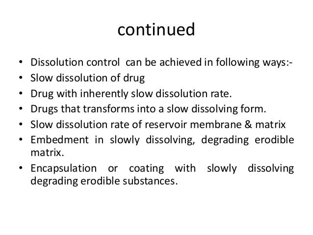 Sustained release formulations
