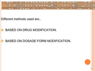 Sustained Release Formulations | PPTX