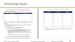 Post-­‐change	
  Survey	
  
168© 2015 First San Francisco Partners www.firstsanfranciscopartners.com Proprietary and Confidential
 