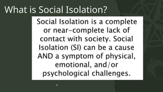 Sustaining Social Connections to Prevent Isolation Across Generations ...