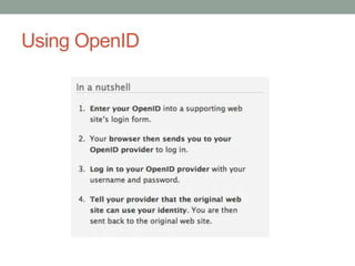 Using OpenID
 
