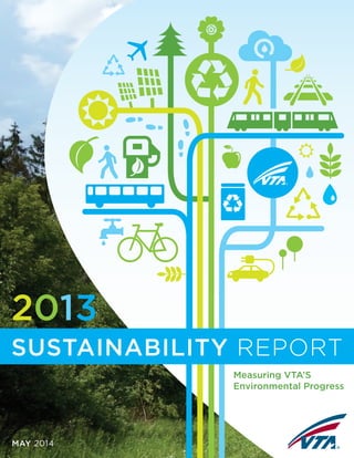 i
SUSTAINABILITY
SUSTAINABILITY REPORT
MAY 2014
2013
Measuring VTA’S
Environmental Progress
 