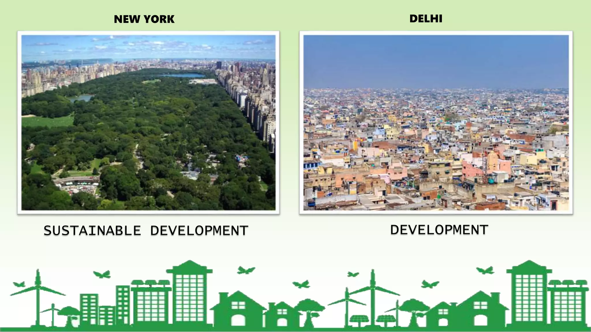 SUSTAINABLE DEVELOPMENT DEVELOPMENT
NEW YORK DELHI
 