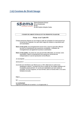 2.6) Cession de Droit Image

 