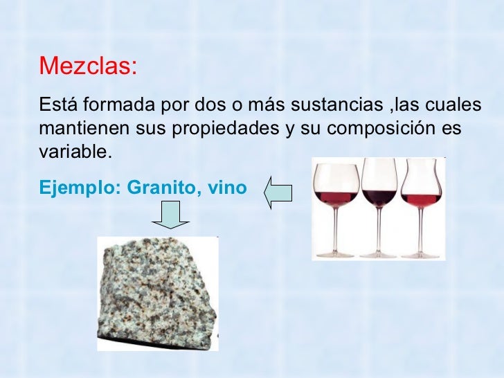 Sustancias puras y mezclas