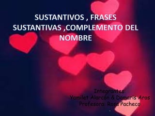 Integrantes: 
Yamilet Alarcón & Damaris Aros 
Profesora: Rosa Pacheco 
- 
 