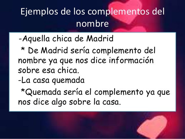 Sustantivos Frases Sustantivas Complemento Del Nombre