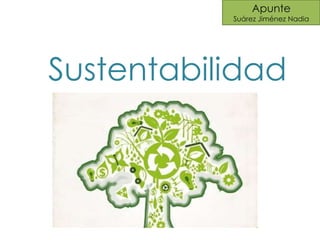 Sustentabilidad
Apunte
Suárez Jiménez Nadia
 