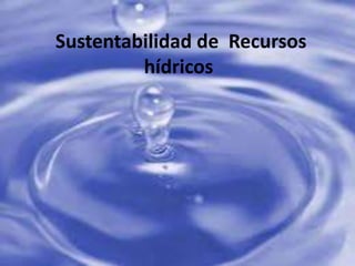 Sustentabilidad de Recursos
         hídricos
 
