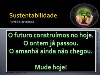 VISemanaNacionaldeCiênciaeTecnologia
Adm. Dheymia Araújo de Lima
Rumo à ecoeficiência
 