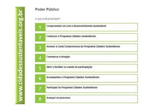 www.cidadessustentaveis.org.br
 