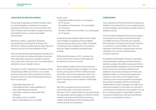SUSTENTABILIDADE 2017
PETROBRAS 44
CAPACITAÇÃO EM DIREITOS HUMANOS
No que tange à capacitação em direitos humanos, todos
os novos empregados, ao ingressarem na empresa,
participam de treinamento em cursos de formação, que
visam a difundir valores baseados no respeito às pessoas,
à diversidade humana e cultural e à pluralidade
de pensamento.
Realizamos, também, a capacitação “Avaliação e
Acompanhamento Interdisciplinar de Pessoas com
Deficiência”, voltada aos profissionais de Saúde e Recursos
Humanos, que terá seu escopo ampliado em 2018.
Todos os profissionais de segurança patrimonial próprios no
exercício da função e de empresas prestadoras de serviços
foram capacitados e passam por reciclagem a cada dois
anos, a qual envolve, entre outros itens, os conceitos básicos
de direitos humanos e relações humanas.
A Transpetro, em 2017, disponibilizou no Ambiente Virtual
de Aprendizagem (AVA), uma trilha de cursos e vídeos
como forma de reforçar nosso compromisso com temas
de direitos humanos. A trilha “Pró-Equidade de Gênero e
Raça” é composta por:
•	 a diversidade afeta todos nós
•	 a diversidade também é responsabilidade sua
•	 aceite a diversidade pessoalmente
•	 diversidade: as pessoas no topo podem fazer
a diferença
•	 diversidade: você é um modelo?
•	 ignorar a diversidade é pôr-se em perigo
E pelos cursos:
•	 Diversidade de Gênero e Raça, com participação
de 791 pessoas
•	 Diversidade nas Organizações, com a participação
de 118 pessoas
•	 Combate à Violência contra a Mulher, com a participação
de 131 pessoas
O treinamento sobre combate à violência contra a mulher
visou sensibilizar os integrantes da força de trabalho
quanto aos tipos de violência a que a mulher é submetida
e mecanismos sociais envolvidos, bem como canais de
denúncia e órgãos e instituições que prestam apoio
às vítimas.
A Petrobras Distribuidora, em 2017, promoveu três
oficinas sobre direitos humanos e diversidade para
prestadores de serviço em sua sede.
Foram também enviados cartazes sobre esses temas
para as comunidades próximas às unidades, como parte
da execução das ações dos Planos de Relacionamento
Comunitário. Entre os temas abordados, temos o Dia
Internacional contra a Homofobia, o Dia Internacional
pelo Fim da Violência contra as Mulheres e Paternidade
responsável.
Além disso, acompanhamos fóruns nacionais e
internacionais sobre o tema Direitos Humanos e
Empresas. Em 2017, podemos destacar nossa participação
nas capacitações sobre due diligence em direitos humanos
realizadas pelo grupo temático Direitos Humanos e
Trabalho da Rede Brasileira do Pacto Global da ONU,
iniciativa da qual somos signatários.
FORNECEDORES
Somos signatários do Pacto Nacional pela Erradicação do
Trabalho Escravo desde 2015 e nossos contratos preveem
em cláusula padrão a não utilização de trabalho forçado ou
análogo ao escravo.
O Termo de Responsabilidade Social do nosso Cadastro
de Fornecedores, que segue cláusulas determinadas
na SA 8000, prevê que o fornecedor deve respeitar o
direito de todos os funcionários de formarem sindicatos
ou associarem-se a tais entidades, bem como o de
negociarem coletivamente, assegurando que não haja
represálias. Esse é um termo autodeclaratório
renovado anualmente.
No segmento de Exploração e Produção, as operações
estão relacionadas à exploração, desenvolvimento da
produção e produção de petróleo e gás natural. Entre as
principais atividades realizadas por nossos fornecedores
estão serviços como construção e afretamento de
plataformas de produção, fabricação de módulos para
plataformas offshore e construção de equipamentos
submarinos, entre outros. A esse respeito, nossos
contratos possuem cláusulas específicas de obrigação
das empresas contratadas referentes à proibição de
trabalho infantil, forçado ou análogo à escravidão. Cada
sistema de produção, em construção ou em operação, é
constantemente fiscalizado por nossas equipes e no caso
de ser constatada qualquer irregularidade, a empresa
contratada é imediatamente notificada, devendo fazer
cumprir as suas obrigações contratuais.
TRANSIÇÃO PARA UMA
ECONOMIA DE
BAIXO CARBONO
TRANSFORMAÇÃO
DIGITAL
PESSOAS MEIO
AMBIENTE
SOCIEDADE E
RELACIONAMENTO
 