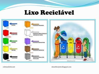 Lixo Reciclável




coletaseletiva.net           domelhorjeito.blogspot.com
 