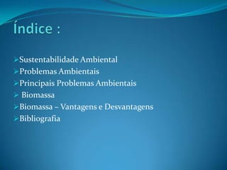 Índice :Sustentabilidade Ambiental