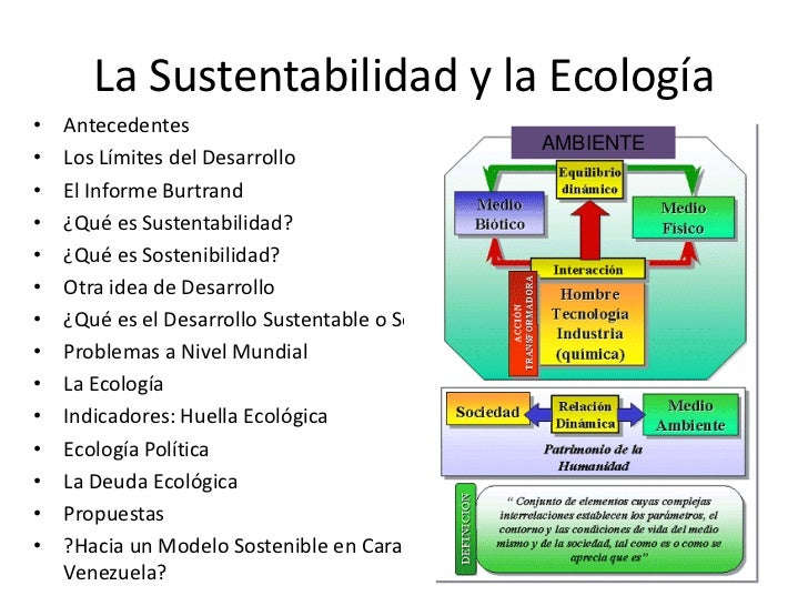 Sustentabilidad y ecología ecss