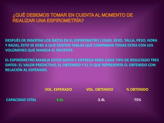 SE RECOMIENDA UN MÍNIMO DE 6 SEGUNDOS DE ESPIRACIÓN A MENOS QUE     SE PUEDA OBSERVAR UNA MESETA DE DURACIÓN RAZONABLE.