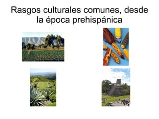 Rasgos culturales comunes, desde la época prehispánica 