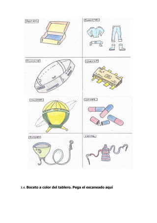 1.4. Boceto a color del tablero. Pega el escaneado aquí
 