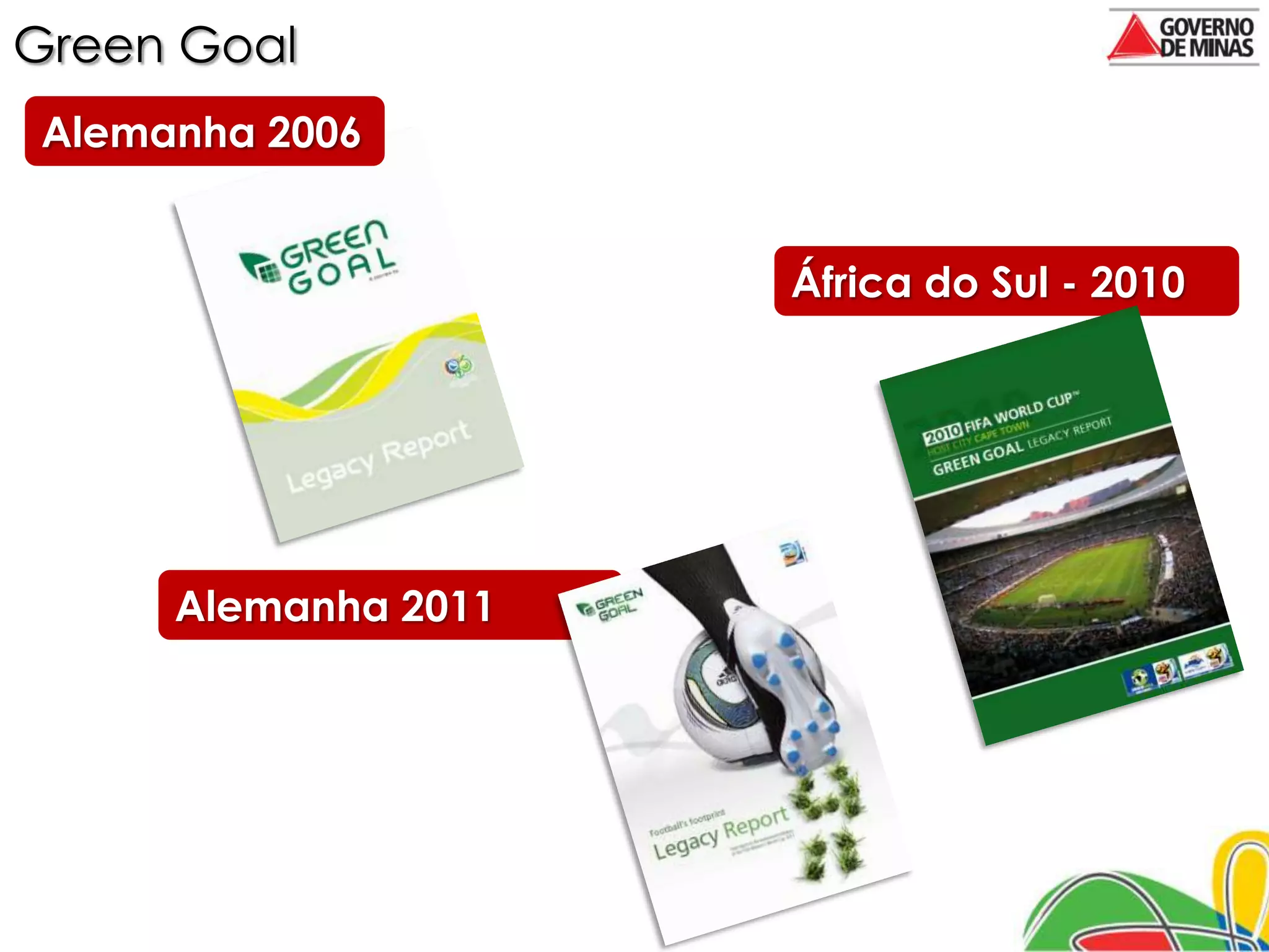 Green Goal
Alemanha 2006


                     África do Sul - 2010




     Alemanha 2011
 