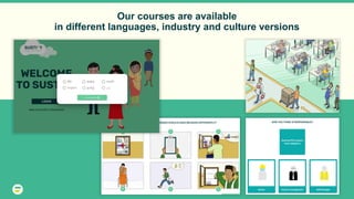 7
Our courses are available
in different languages, industry and culture versions
 