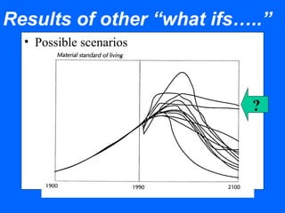 Results of other “what ifs…..”
• Possible scenarios
?
 