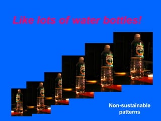 Like lots of water bottles!
Non-sustainable
patterns
 