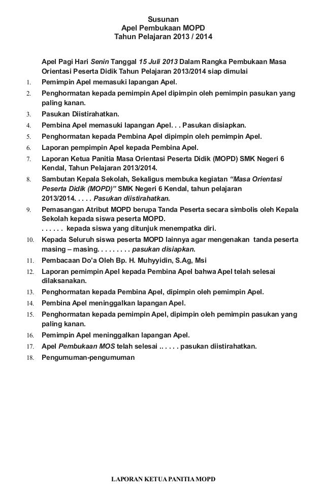 Doa Apel Pagi Pns