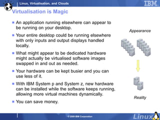 Linux, Virtualisation, and Clouds