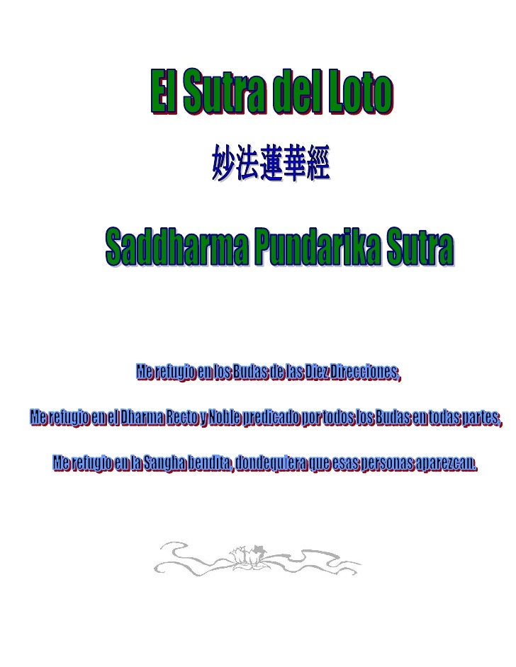 Sutra Loto Libro Completo