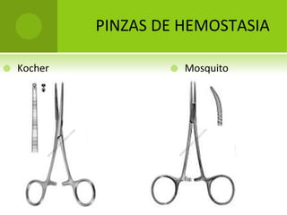 PINZAS DE HEMOSTASIA


Kocher



Mosquito

 