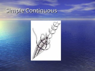 Simple Continuous Pattern Surgery SUTURE LECTURE suture lecture suturing technique.ppt