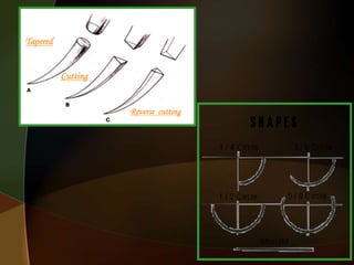 Tapered
Cutting
Reverse cutting
 