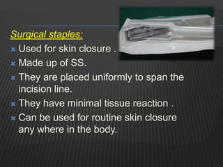 Suture material & suturing technique | PPTX
