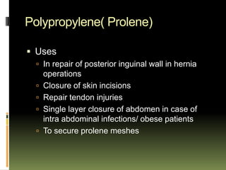 Sutures and mesh | PPTX