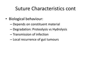 Sutures in surgery