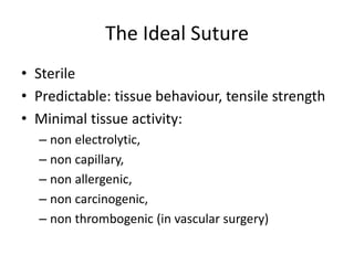 Sutures in surgery
