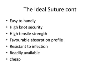 Sutures in surgery