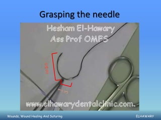Grasping the needle




Wounds, Wound Healing And Suturing       ELHAWARY
 