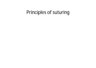 Principles of suturing




Wounds, Wound Healing And Suturing          ELHAWARY
 