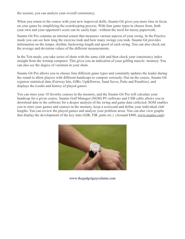 suunto g6 pro golf watch