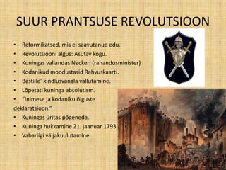 Suur prantsuse revolutsioon | PPTX