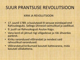 Suur prantsuse revolutsioon | PPTX